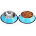 Podinor Stainless Steel Dog Bowls Food and Water Non Slip Anti Skid Stackable Pet Puppy Dishes for Small Medium and Large Dogs (2 Pack)