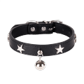 Dog Collar with Bell and Star Studs Dog Necklace for Cat Puppy Small Medium Large Dog Collar Pet Collar Adjustable Lengthï¼ˆ Sï¼‰