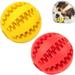 2 Pack Dog Toy Ball Nontoxic Bite Resistant Teething Toys Balls for Small/Medium/ Large Dog and Puppy Cat Dog Pet Food Treat Feeder Chew Tooth Cleaning Ball Exercise Game IQ Training Ball
