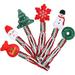 TCBOYING 6 Christmas themed pet toys Santa Claus Snowman Christmas tree Lucky bag pattern dog leash Toy Christmas dog Chew small medium and large dogs