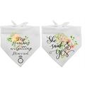 family Kitchen My Humans are Getting Wedding Married and She Said Yes Dog Bandanaï¼ŒPet Scarf Accessories Pet Accessories for Dog Loversï¼ŒPack of 2