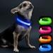 Visinite Light Up Dog Collars for Small Dogs LED Dog Collar Light Rechargeable Fully Adjustable Lighted Dog Collar Glow in The Dark Dog Collars with Dog Lights for Night Walking Blue