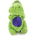 goDog Dinos T-Rex Squeaky Plush Dog Toy Chew Guard Technology - Green Large