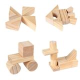 wooden building block set 100 Pcs Kids Wooden Building Block Set Castle Blocks Natural Wood Stacking Cubes Educational Toy for Boys and Girls