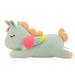 1Pc Adorable Rainbow Unicorn Plush Toy Delicate Skin-friendly Stuffed Doll Throw Pillow for Kids Girls (Green 30cm)