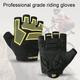 Xinhuadsh 1 Pair Fitness Gloves Half Finger Shock-absorbing Adjustable Breathable Bodybuilding Cycling Weight Lifting Workout Gloves