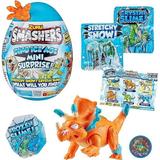 Smashers Dino Ice Age Triceratops by ZURU Mini Surprise Egg with Many Surprises! - Slime Dinosaur Toy Collectibles Exclusive Smashable Egg for Boys and Kids