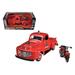 1948 Ford F-1 Pickup Truck Harley Davidson Fire Truck and 1936 El Knucklehead Motorcycle 1/24 Diecast Models by Maisto