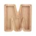 Wooden Piggy Bank Decorative Coin Storage Box Letter Shaped Saving Pot for Home