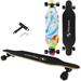 Longboard Skateboard Complete - 41 Inch Longboard for Hybrid Freestyle Carving Cruising and Downhill with All-in-one T-Tool for Beginners