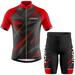 Lixada Men s MTB Cycling Jersey and Shorts Suit Moisture Wicking Bike Shirt with Reflective Strip Stay Visible in Low Light