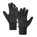 Winter Thermal Gloves Waterproof Windproof Touch Screen Gloves for Men Women Cold Weather Cycling Hiking Running - black