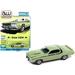 1973 Plymouth Road Runner 440 Mist Green with Black Stripes and Green Interior Vintage Muscle Limited Edition to 14910 pieces Worldwide 1/64 Diecast Model Car by Auto World