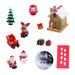 Multi Piece Dollhouse Xmas Decorations Miniature Christmas Dollhouse Accessories Light Doors Mini House Decorations Scene Models Pretend Toys DIY Hol Winter For Holiday Family Xmas Party