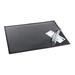 Lift-Top Pad Desktop Organizer with Clear Overlay 24 x 19 Black