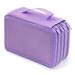 Pencil Case Capacity 72 Holes 4-Layer Pencil Case Solid Color Square Sketch Pencil Case Gift Purple