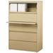 Pemberly Row 36-in Wide Metal 5 Drawer Lateral File Cabinet Putty/Beige