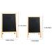 wooden chalkboard 2pcs Wooden Chalkboard Tabletop Folding Double-sided Whiteboard Blackboard Memo Board