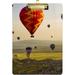 Hyjoy 12x9in Hot Air Balloons Clipboard Acrylic Standard A4 Letter Size Clip Board with Low Profile Clip for Office Classroom Doctor Nurse and Teacher