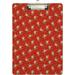 Hyjoy 12x9in Christmas Pig Red Snow Clipboard Cute Design Letter Size Clipboard A4 Standard Size with Low Profile Metal Clip for Students Classroom Office Women Kids