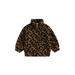 Gwiyeopda Kids Baby Girls Warm Winter Fleece Jacket Coat Long Sleeve Leopard Print Outerwear with Pocket