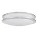 Hampton Bay Flaxmere 14 in. Chrome Dimmable LED Flush Mount Ceiling Light with Frosted White Glass Shade