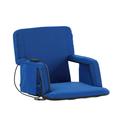 Flash Furniture Malta Fabric Reclining Stadium Chair with Heated Back & Seat Blue (FVFA090HHBL)