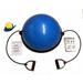 23 Iron Bar Balance Ball Trainer Half Yoga Exercise Ball with Resistance Bands and Foot Pump Balance Trainer for Stability Training Strength Exercise Fitness Home Gym Workout Equipment