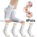 4-Pairs Foot anti fatigue compression foot sleeve Ankle Support Running Cycle Basketball Sports Socks Outdoor Men Ankle Brace Sock White L/XL