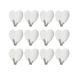 16PCS Stainless Steel Strong Heart Shape Adhesive Hangers Wall Mounted Hooks Coat Hook Traceless Hanger for Bathroom Kitchen Bedroom (Silver)