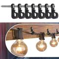 20Pcs Hanger Hooks with Screw Anti-Rust Waterproof Indoor Outdoor Light Hooks Clips for Hanging Fairy Lights Party Supplies - Versatile Hanging Solution