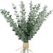 12 PCS Artificial Leaves Stems Greenery Decor Branches Real For Floral Arrangement Vase Wedding Bouquets Centerpiece