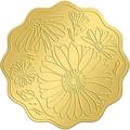 2 Gold Foil Sticker Daisy 100pcs Certificate Seals Gold Embossed Round Embossed Foil Seal Stickers for Envelopes Invitation Card Diplomas Awards Graduation Celebration