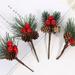 Hadanceo 10Pcs Artificial Pine Branches with Berries & Pine Cones Christmas Decoration Make Yourself Crafts Christmas Advent Wreath Decorative Accessories for Outdoor Indoor Holiday Decoration