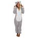 ylioge Pajamas for Women set Womens One Piece Jumpsuits Fleece Plush Rompers Long Sleeve Hooded Zip Up Warm Plus Size Loungewears Cute Sleepwears Fall Saving Clearance