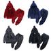 Godderr Toddler Boys Girls Casual Velour Sweatshirt Tracksuit Set for Kids 9M-8Y Full Zip Hoodie Long Workout Pants Tracksuit Jogging Suits 2PCS