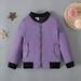 Miluxas Jacket for Girls II Kid & Toddler lightweight Flight Jacket Kid s Bomber Jacket Clearance Purple 18-24 Months