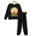 Mikrdoo 3T Toddler Baby Boys Clothes Pumpkin Ghost Pattern Long Sleeve Halloween Tops Elastic Pants 2Pcs Outfit Sets 3-4 Years Black