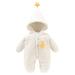 Kids Baby Girls Stars Snowsuit Winter Warm Hooded Thick Romper Jumpsuit Outfits Coat