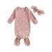 Sunisery Newborn Infant Swaddle Sleeping Bag Coming Home Knotted Gown Onesie Pajamas