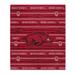 Arkansas Razorbacks 50'' x 60'' Logo Stripe Flannel Fleece Blanket