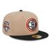 Men's New Era Tan/Black Burnt Orange Logo 2-Tone 59FIFTY Fitted Hat