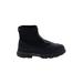 Zara Ankle Boots: Black Solid Shoes - Women's Size 35 - Round Toe