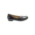 Naturalizer Flats: Moccasin Chunky Heel Classic Black Solid Shoes - Women's Size 7 - Round Toe