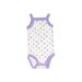 Carter's Short Sleeve Onesie: Purple Polka Dots Bottoms - Size 3 Month