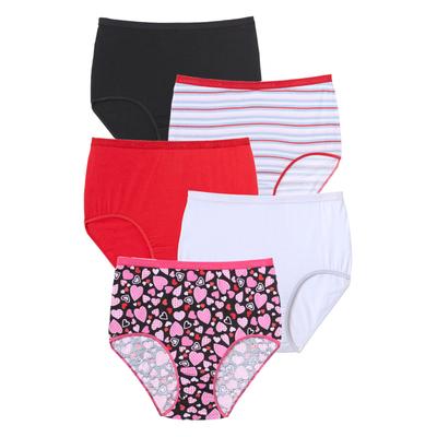 Plus Size Women's Cotton Brief 5-Pack by Comfort Choice in Love Pack (Size 9) Underwear