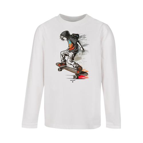 „T-Shirt F4NT4STIC „“Skateboarder““ Gr. 122/128, weiß Mädchen Shirts T-Shirts Print“