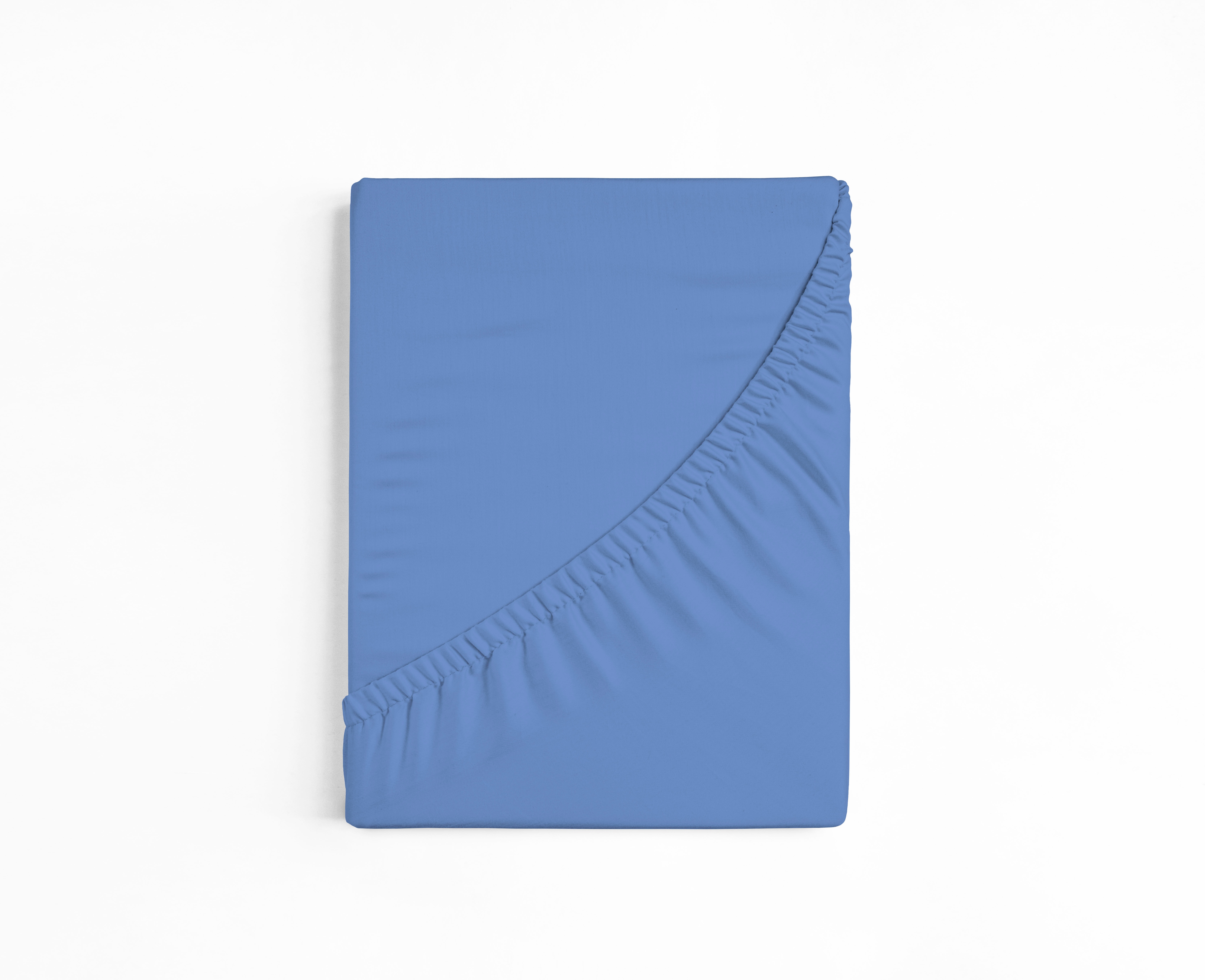 Spannbettlaken SLEEPSTYLE "SleepStyle, aus 100% Baumwolle", blau (mittelblau), 1 Stk., Jersey, 90-100x190-200 20, Jersey, Obermaterial: 100% Baumwolle, Bettlaken, formstabil und pflegeleicht, für Matratzen bis 20 cm Höhe Image