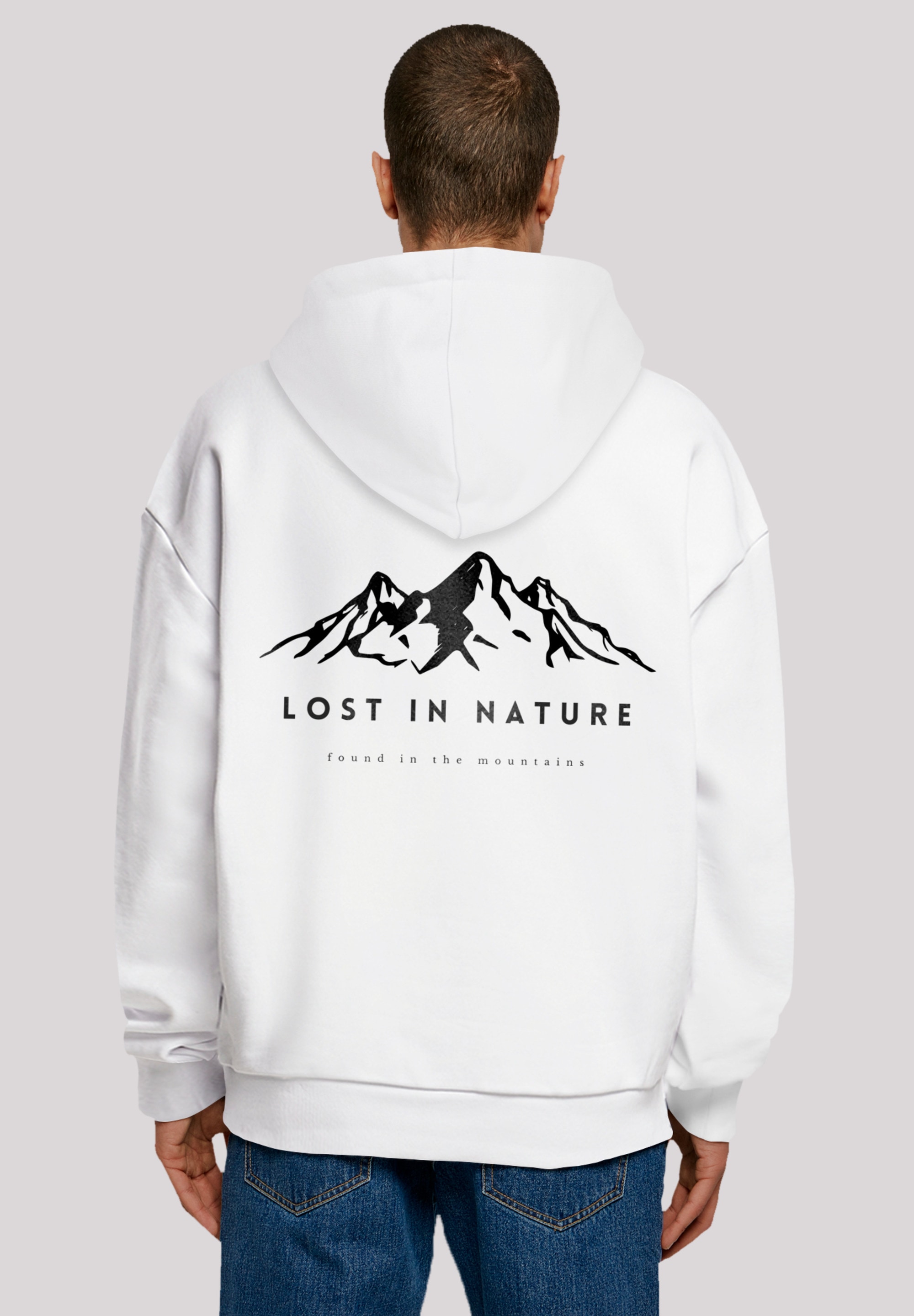 Kapuzenpullover F4NT4STIC "MOUNTAIN x F4NT4STIC", Herren, Gr. 3XL, weiß, Obermaterial: 100% Baumwolle, oversize, Pullover, Print Image