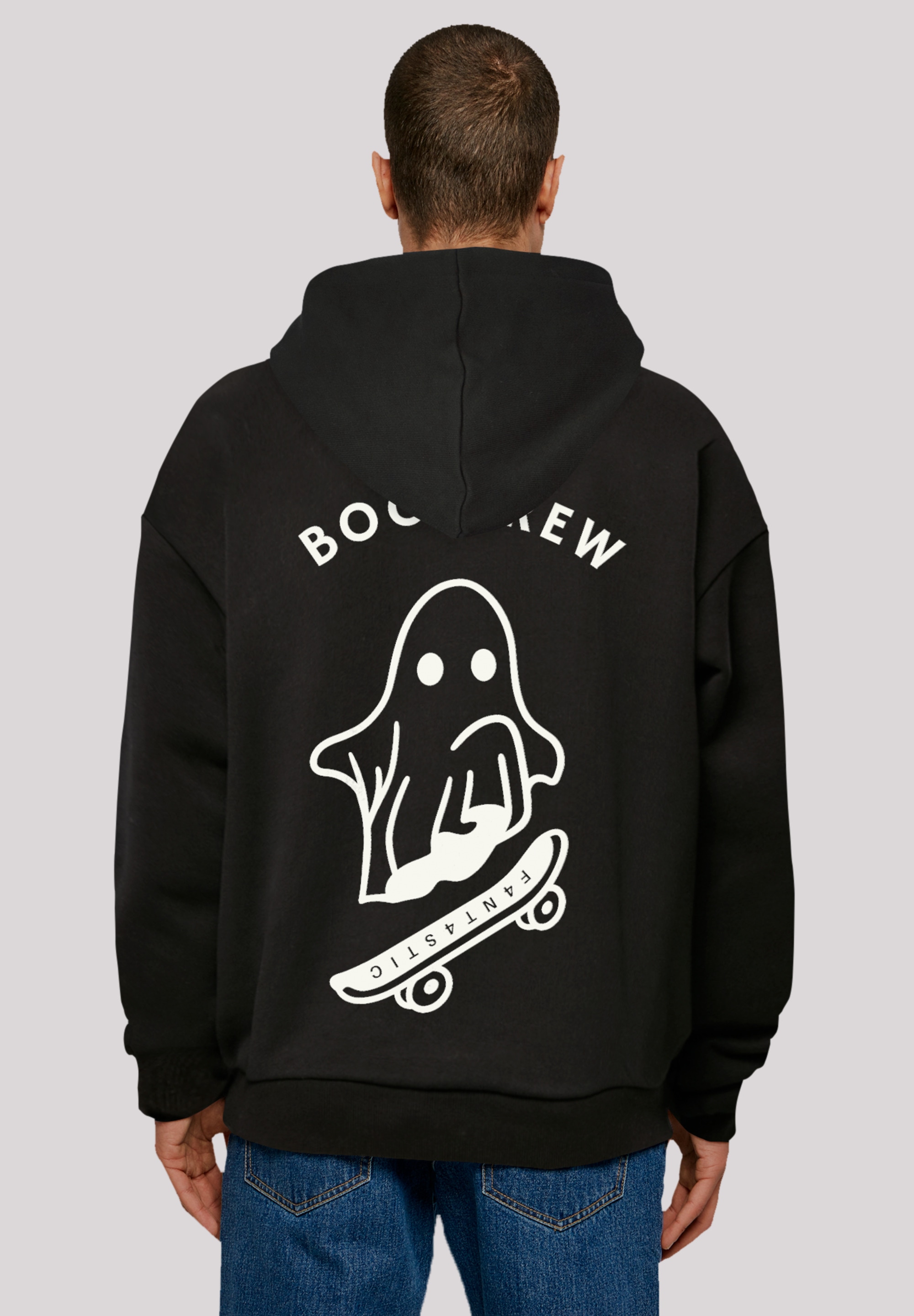 Kapuzenpullover F4NT4STIC "Boo Crew Halloween", Herren, Gr. 5XL, schwarz, Obermaterial: 100% Baumwolle, oversize, Pullover, Print Image